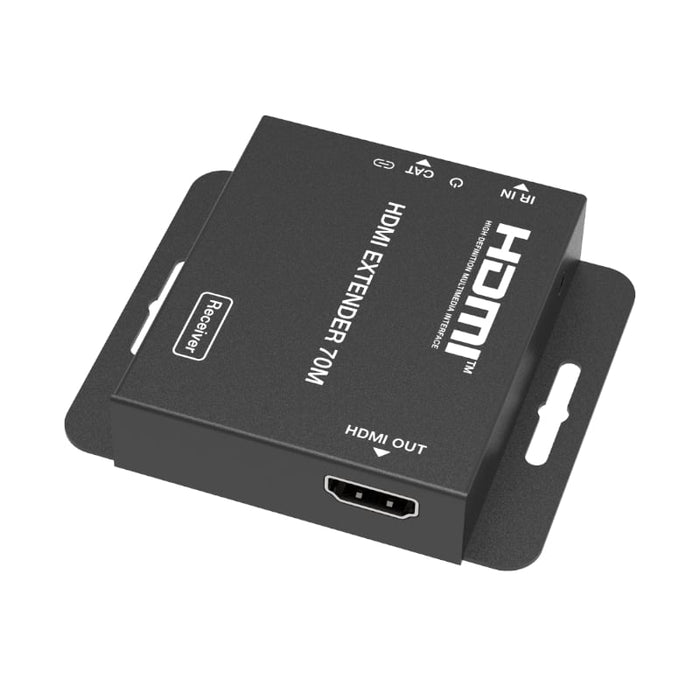 HDMI Extender 70M: Receiver Unit, Black, for Long Distance Video & Audio Transmission over CAT Cable