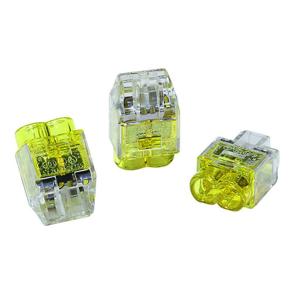 Helacon Connector 2 Way 0.5 to 2.5mm Wire Yellow