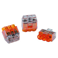 Helacon Connector 3 Way 0.5 to 2.5mm Wire Orange