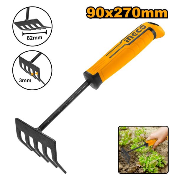 INGCO GARDEN RAKE 270MM