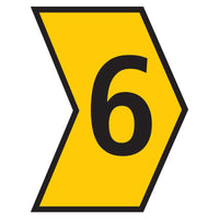 Helagrip Yellow Arrow Marker #6 (2.0-5.0mm) - Durable Cable Identification Tag