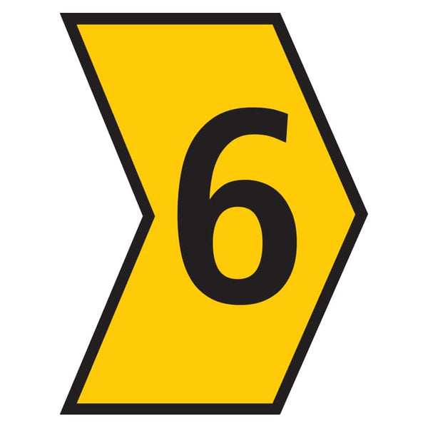 Helagrip Yellow Arrow Marker #6 (2.0-5.0mm) - Durable Cable Identification Tag