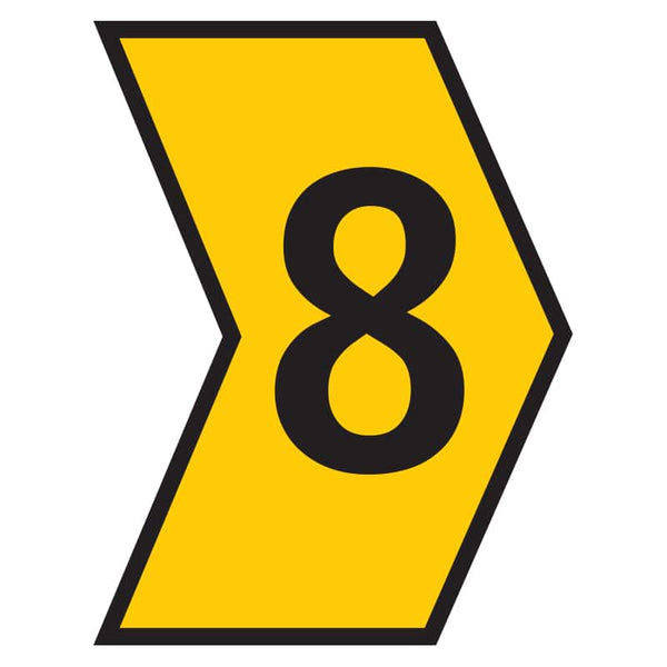 Helagrip 2.0-5.0mm Yellow Cable Marker Marked with Number 8 - chavda.com