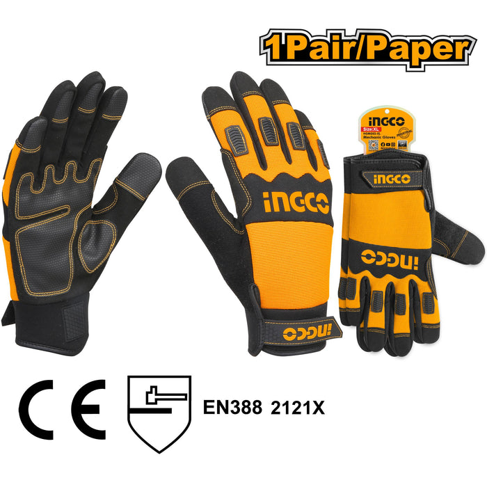INGCO PPE GLOVES MECHANIC XL M/FIBRE - HGMG02-XL