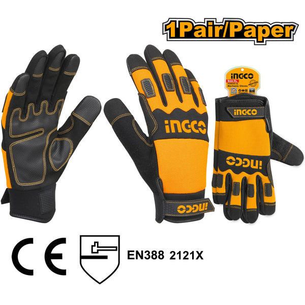 INGCO PPE GLOVES MECHANIC XL M/FIBRE - HGMG02-XL
