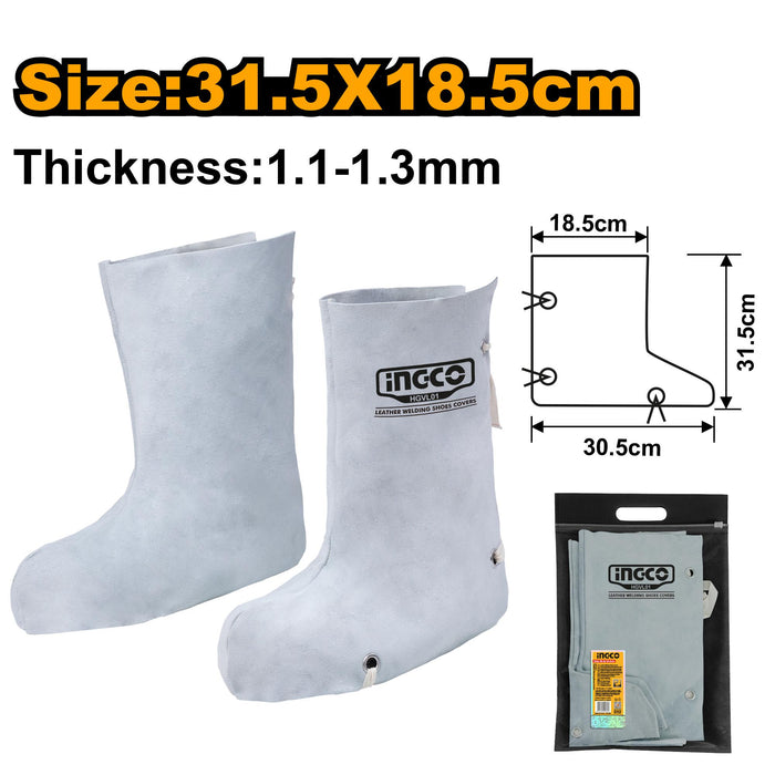 INGCO PPE GLOVES WELD LEATHER SHOE COVERS