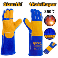 INGCO PPE GLOVES WELD ROYAL LEATHER 16''