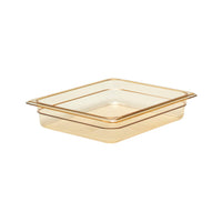 CAMBRO High Heat 1/2 GN Food Pan, Amber, 65mm Deep | Durable Restaurant Food Storage Container