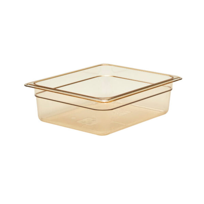 Cambro High Heat 1/2 GN Amber Food Pan, 100mm Deep - Commercial Kitchen Food Storage Container