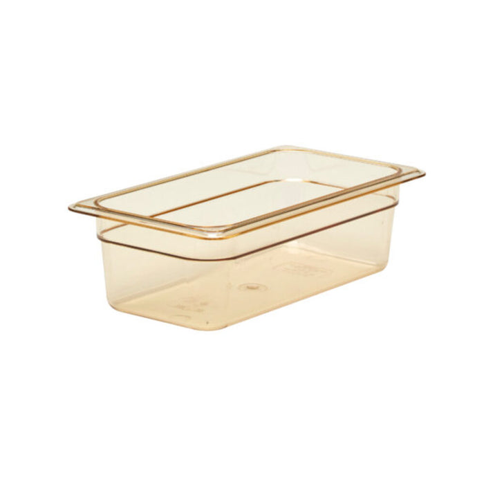 CAMBRO High Heat 1/3 GN Foodpan Amber, 100mm Deep - Durable Restaurant Food Storage Container