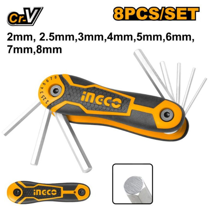 INGCO ALLEN KEY HEX 8PCS - HHK14081