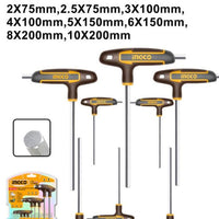 INGCO ALLEN KEY T-HANDLE HEX 8PCS - HHKT80818