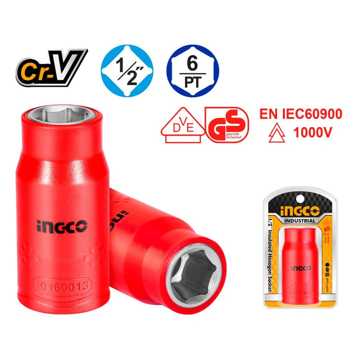 INGCO VDE SOCKET HEXAGONAL INSULATED 19MM
