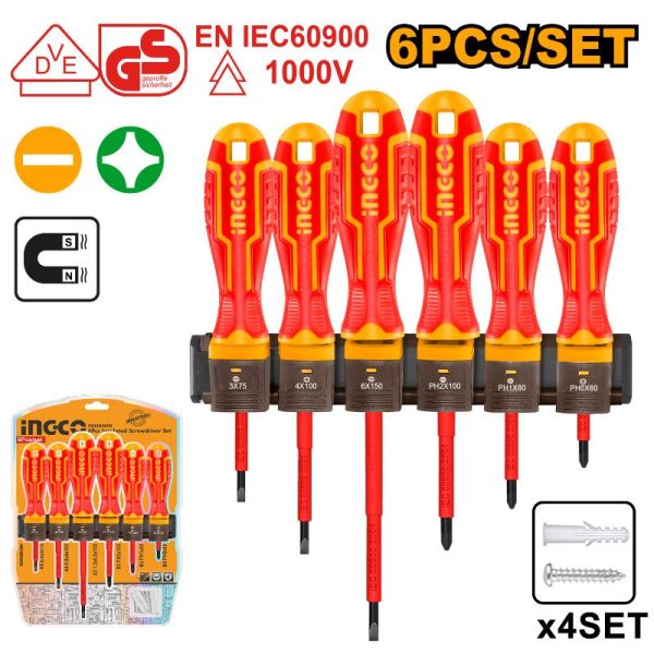 INGCO VDE SCREWDRIVER INSULATED SET 6PCS