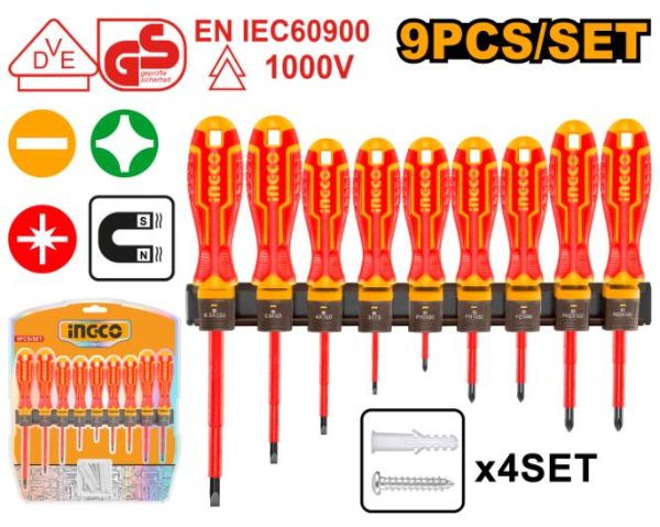 INGCO VDE TOOL SET INSULATED 9 PCS