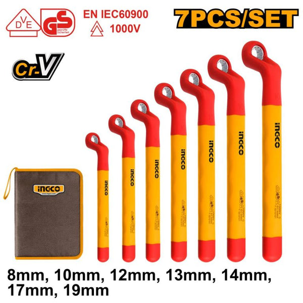 INGCO VDE SPANNER RING INSULATED 8-19MM SET 7PCS