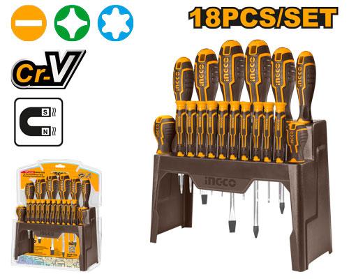 INGCO SCREWDRIVER SET PLUS PRECISION 18PCS HKSD1828