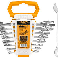 INGCO Spanner Set: 8-Piece Double Open End Wrenches (6-22mm) - Premium Quality Tool Set