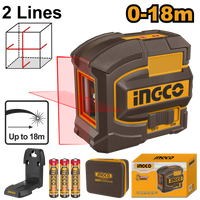 INGCO Laser Level - Cross Line, Self Leveling, 0-18m Range