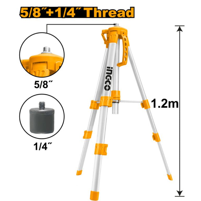 INGCO Laser Level Tripod, 1.2m Height, Adjustable 5/8