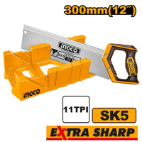 INGCO Hand Saw 300mm with Mitre Box HMBSB30062 | Woodworking Tool