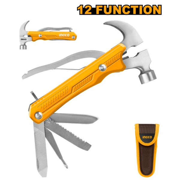 INGCO 12-Function Multi-Tool Hammer: Versatile DIY Tool with Multiple Features for Home and Professional Use
