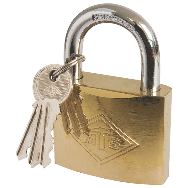 Padlock Mts Brass Plated P/P 50 Mm Hon5013