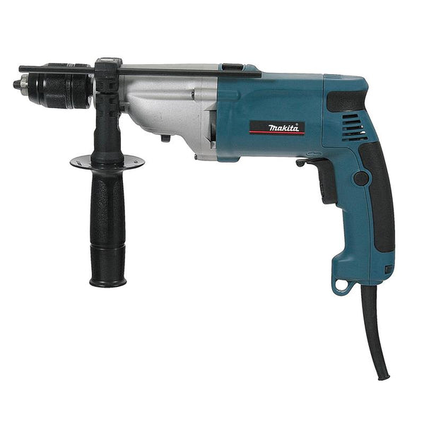 Makita HP2051 Impact Drill: Keyless Chuck, 720W. Power Tool for Wood, Concrete, and Steel.