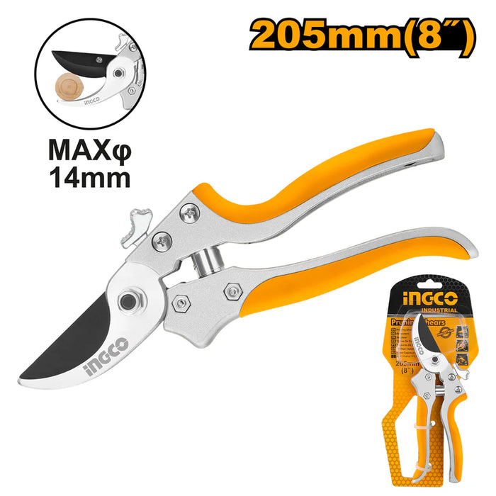 INGCO GARDEN SHEAR PRUNING 200MM ALUM HANDLE HPS0308