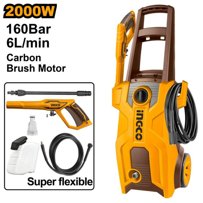 INGCO High Pressure Washer 2000W 160Bar HPWR20018 | Power Washer for Cleaning | Buy at chavda.com