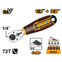 INGCO PDQ RATCHET WRENCH STUBBY 72T 140MM