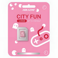 HIKSEMI CITY FUN Pink MicroSD Card 256GB A2, with white controller graphic.