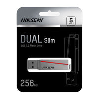 HIKSEMI Dual Slim 256GB USB 3.2 Flash Drive - High-Speed Storage