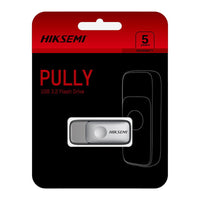 HIKSEMI Pully 64GB USB 3.2 Flash Drive - Silver/Black, fast data transfer, portable storage solution