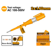 INGCO Tester Pencil AC 100-500V HSDT1408 - Voltage Tester Tool Electrician Equipment