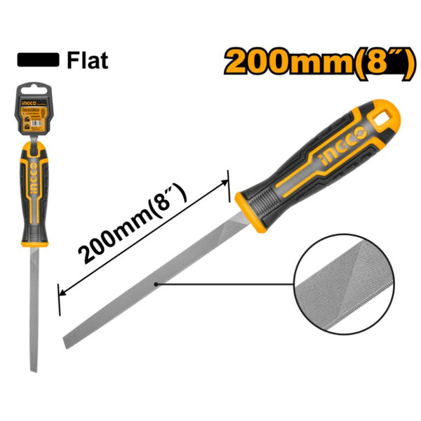 INGCO Flat File 200mm (8") - Hand Tool for Metalworking, Woodworking | Buy Online