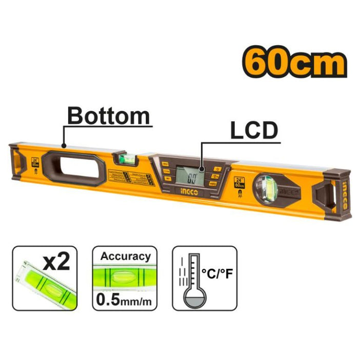 INGCO LEVEL 2 VIAL DIGITAL 60CM - HSL08060D