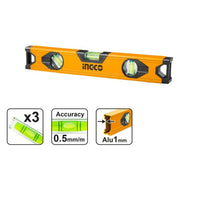 Ingco Level 3 Vial 80cm HSL18080 - Accurate Spirit Level with Aluminum Frame for Professional Use