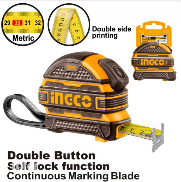 INGCO TAPE MEASURE RUBBER 5M X 25MM - HSMT08525-1