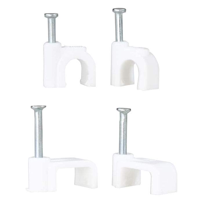 Cable Clips Flat 10.5mm White