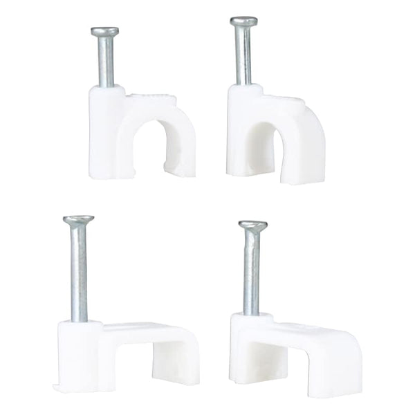 Cable Clips Flat 12.5mm White