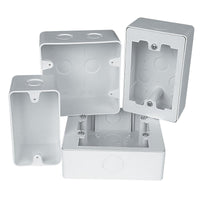 Wall Box Extension 4x4 Polypropylene: White electrical boxes, different sizes. For electrical wiring and installations.