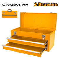 INGCO Metal Tool Box - 2 Drawers Empty - HTB06 | Portable Tool Storage | Garage & Workshop Organizer