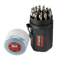 Euroboor TDH.25 HSS Drill Bit Set: 25 Piece High-Speed Steel Twist Drills, Sizes 1-13mm. Durable Tool Set Image.