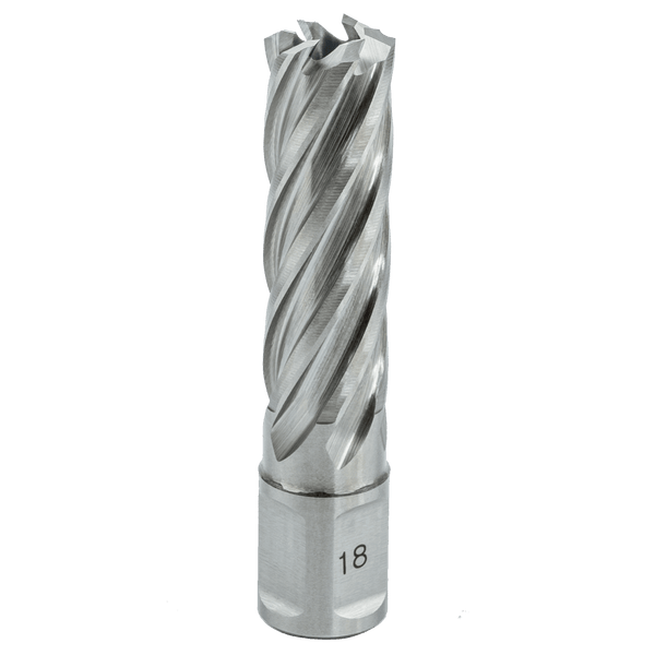 Euroboor HTCEUR23L HSS Annular Cutter, 23mm Diameter, 55mm Depth of Cut. Drill, Steel Cutting Tool.