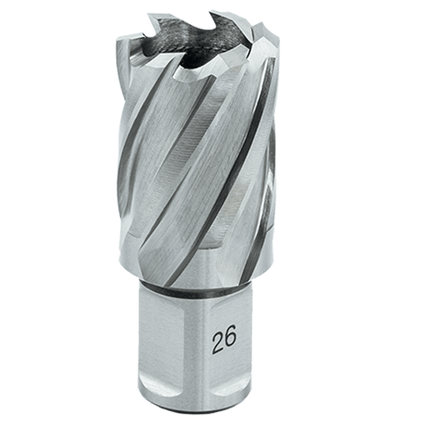 Euroboor 26mm HSS Annular Cutter - Hole Saw Drill Bit for Steel, Metal