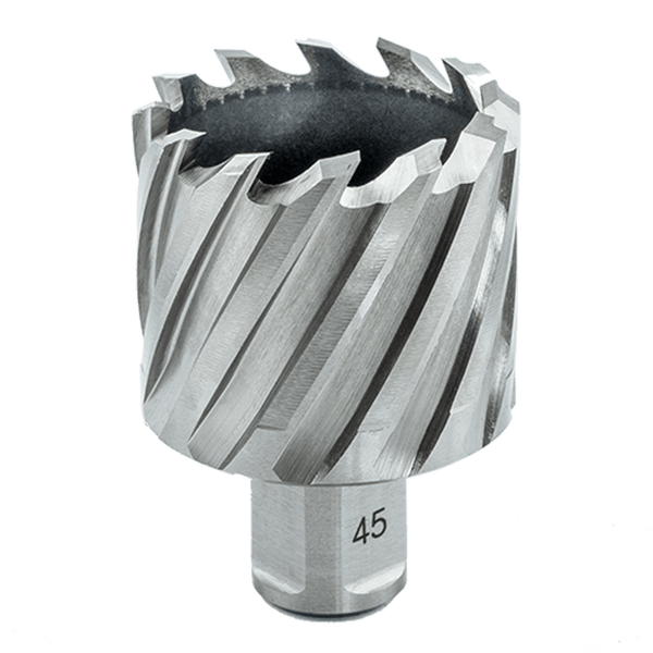 Euroboor HSS Annular Cutter 45mm - High-Speed Steel Hole Saw for Metal Drilling