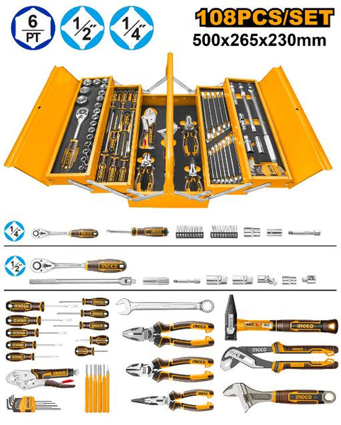 INGCO TOOL CHEST SET 108PCS