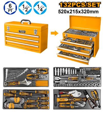 INGCO TOOL CHEST SET 132PCS