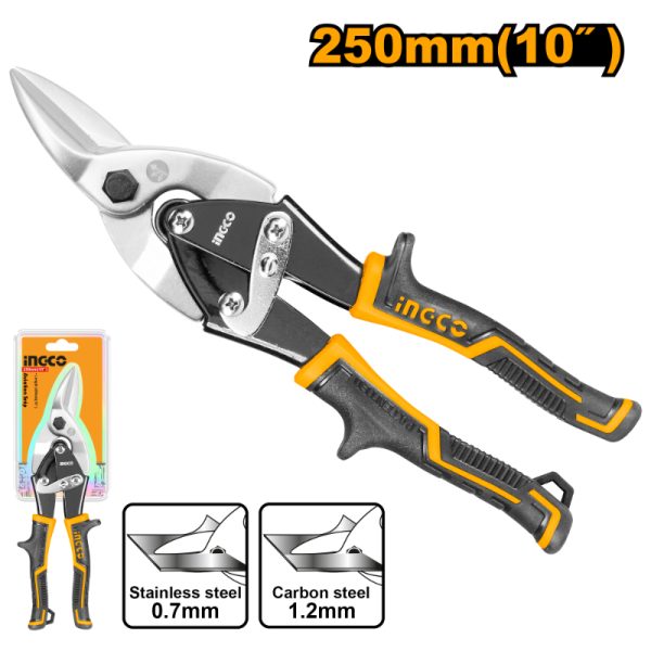 INGCO Aviation Snip 250mm Left - HTSN0110L at chavda.com | Metal Cutting Shears